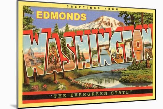 Greetings from Edmonds, Washington-null-Mounted Art Print