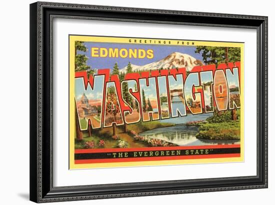 Greetings from Edmonds, Washington-null-Framed Art Print