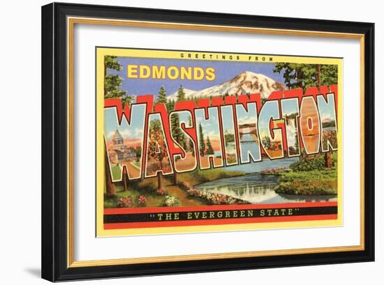 Greetings from Edmonds, Washington-null-Framed Art Print