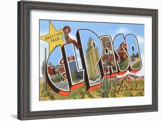 Greetings from El Paso, Texas-null-Framed Art Print