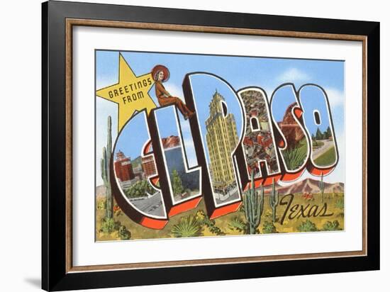 Greetings from El Paso, Texas-null-Framed Art Print