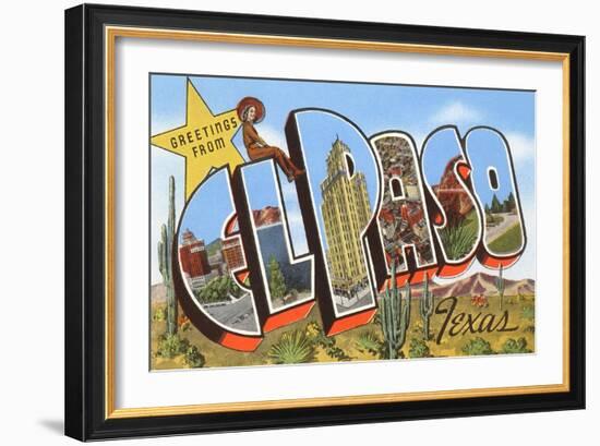 Greetings from El Paso, Texas-null-Framed Art Print