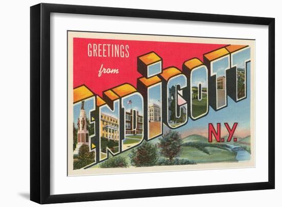 Greetings from Endicott, New York-null-Framed Art Print