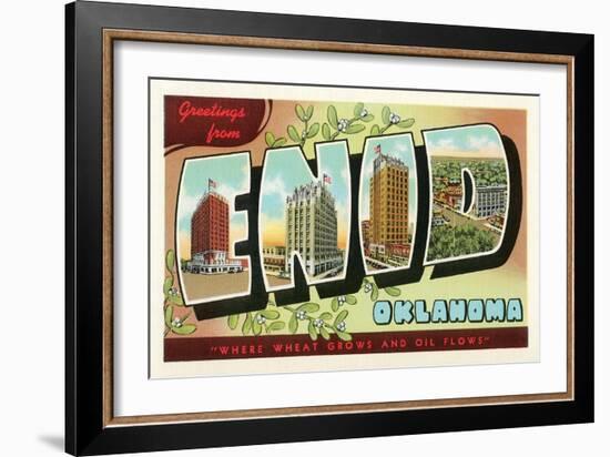 Greetings from Enid, Oklahoma-null-Framed Art Print