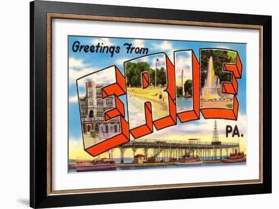 Greetings from Erie, Pennsylvania-null-Framed Art Print