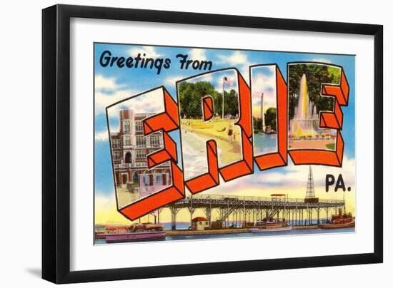Greetings from Erie, Pennsylvania-null-Framed Art Print