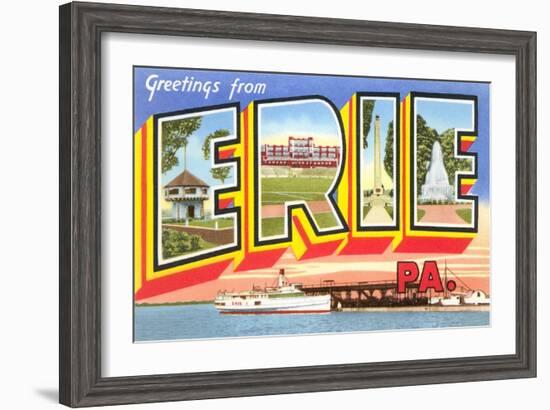 Greetings from Erie, Pennsylvania-null-Framed Art Print