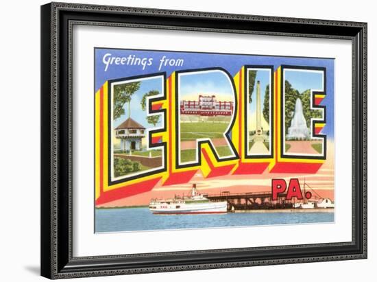 Greetings from Erie, Pennsylvania-null-Framed Art Print