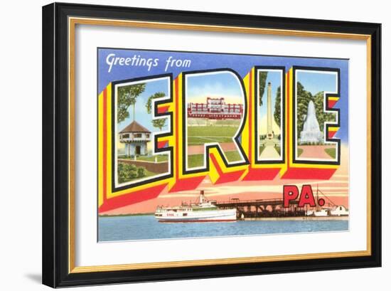 Greetings from Erie, Pennsylvania-null-Framed Art Print