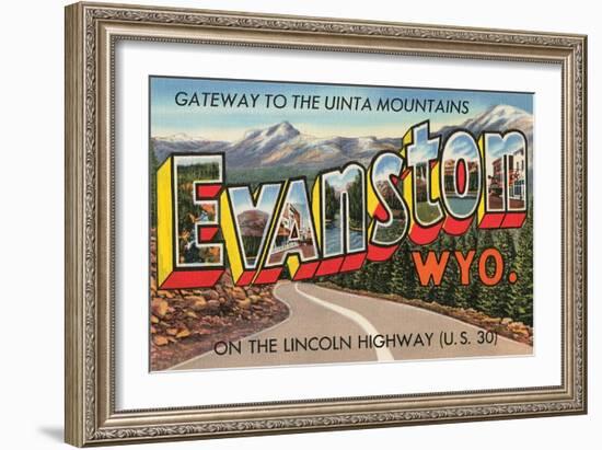 Greetings from Evanston, Wyoming-null-Framed Art Print