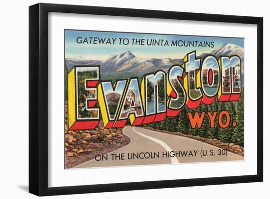 Greetings from Evanston, Wyoming-null-Framed Art Print