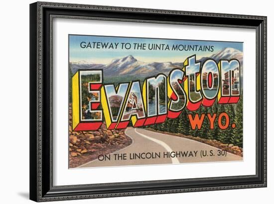 Greetings from Evanston, Wyoming-null-Framed Art Print