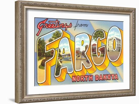 Greetings from Fargo, North Dakota-null-Framed Art Print