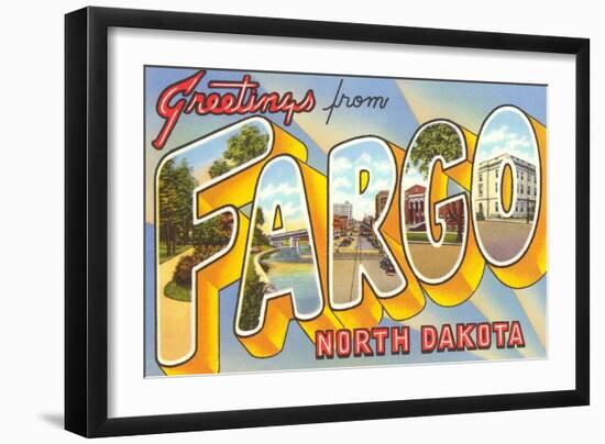 Greetings from Fargo, North Dakota-null-Framed Art Print