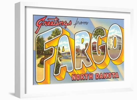 Greetings from Fargo, North Dakota-null-Framed Art Print