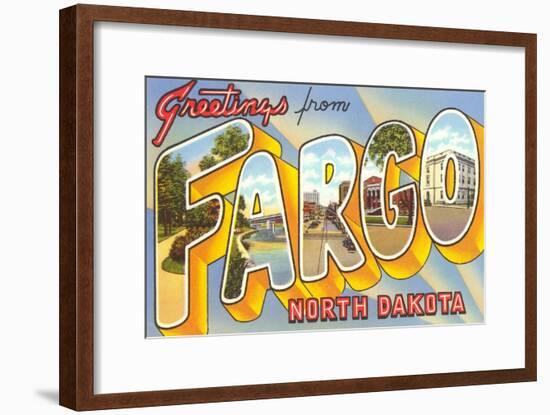 Greetings from Fargo, North Dakota-null-Framed Art Print