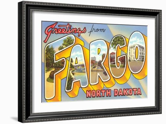 Greetings from Fargo, North Dakota-null-Framed Art Print