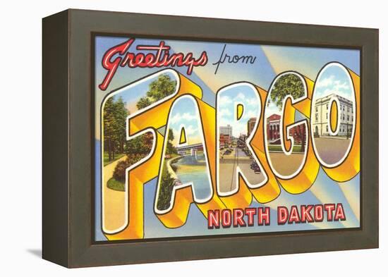 Greetings from Fargo, North Dakota-null-Framed Stretched Canvas