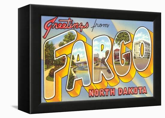 Greetings from Fargo, North Dakota-null-Framed Stretched Canvas