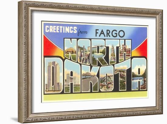 Greetings from Fargo, North Dakota-null-Framed Art Print