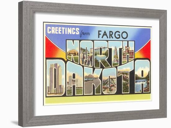 Greetings from Fargo, North Dakota-null-Framed Art Print