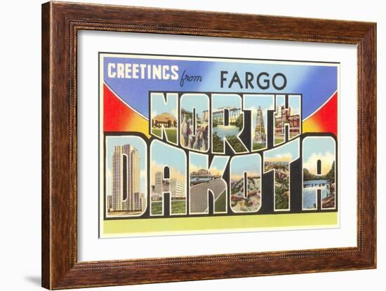 Greetings from Fargo, North Dakota-null-Framed Art Print