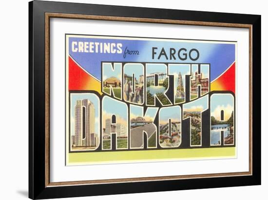 Greetings from Fargo, North Dakota-null-Framed Art Print