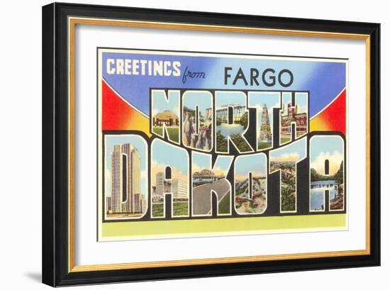 Greetings from Fargo, North Dakota-null-Framed Art Print