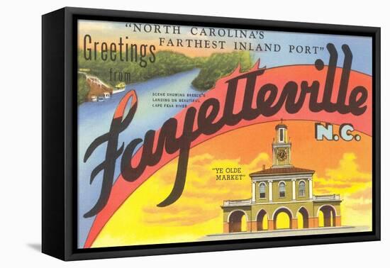 Greetings from Fayetteville, North Carolina-null-Framed Stretched Canvas