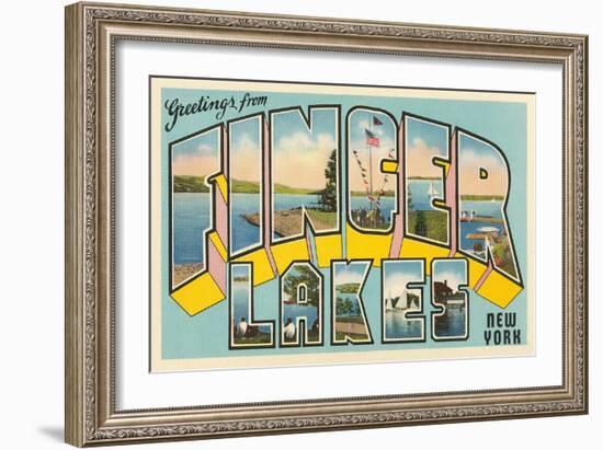 Greetings from Finger Lakes, New York-null-Framed Art Print