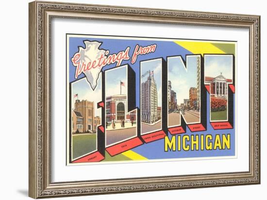 Greetings from Flint, Michigan-null-Framed Art Print