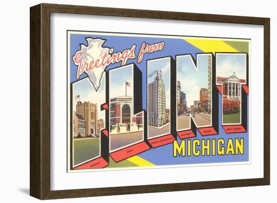 Greetings from Flint, Michigan-null-Framed Art Print