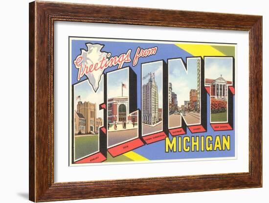 Greetings from Flint, Michigan-null-Framed Art Print