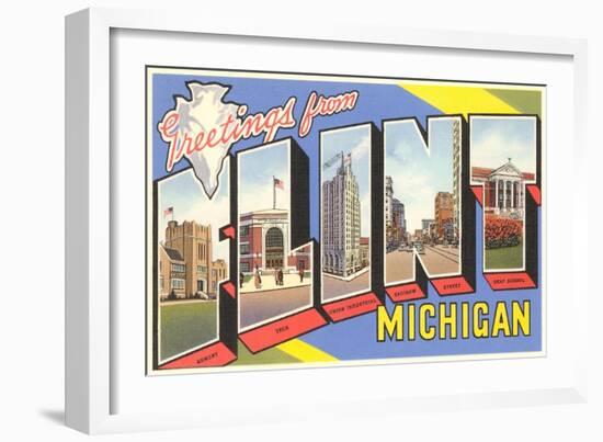 Greetings from Flint, Michigan-null-Framed Art Print