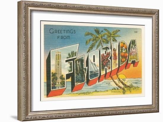 Greetings from Florida v2-Wild Apple Portfolio-Framed Art Print