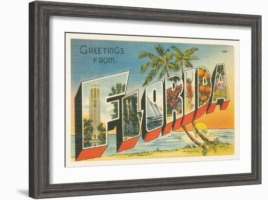 Greetings from Florida v2-Wild Apple Portfolio-Framed Art Print