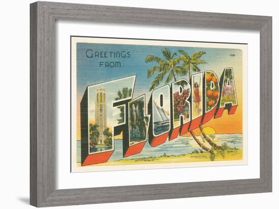 Greetings from Florida v2-Wild Apple Portfolio-Framed Art Print