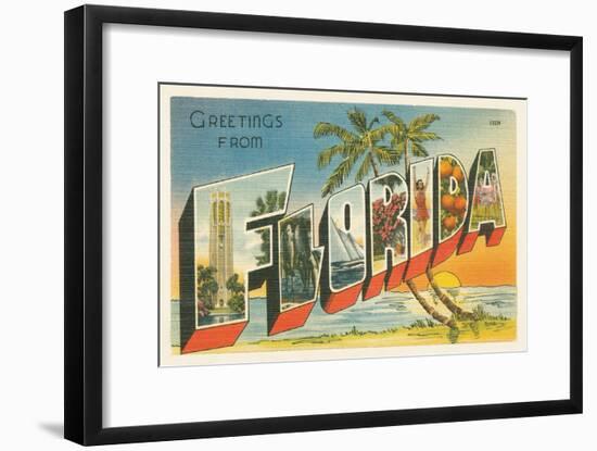 Greetings from Florida v2-Wild Apple Portfolio-Framed Art Print