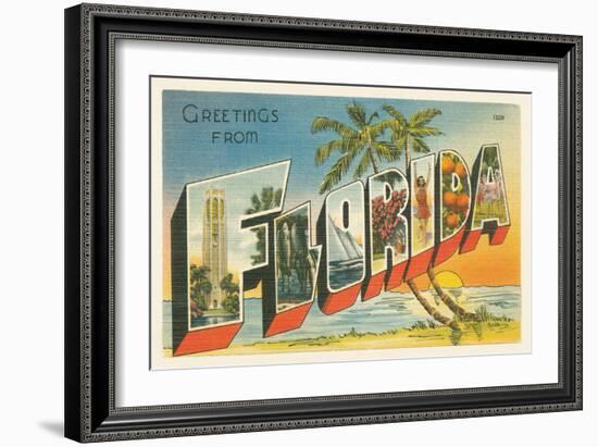 Greetings from Florida v2-Wild Apple Portfolio-Framed Art Print