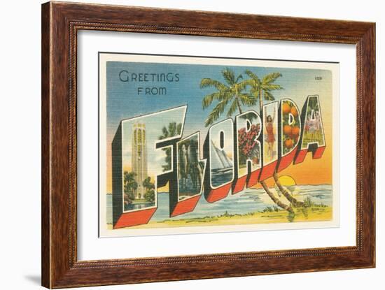 Greetings from Florida v2-Wild Apple Portfolio-Framed Premium Giclee Print