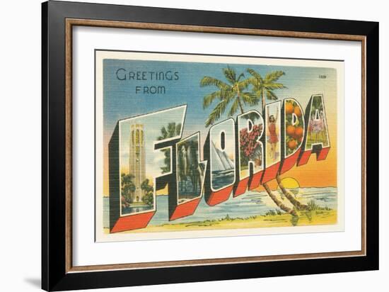 Greetings from Florida v2-Wild Apple Portfolio-Framed Premium Giclee Print