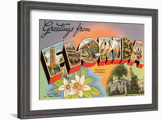 Greetings from Florida-null-Framed Art Print