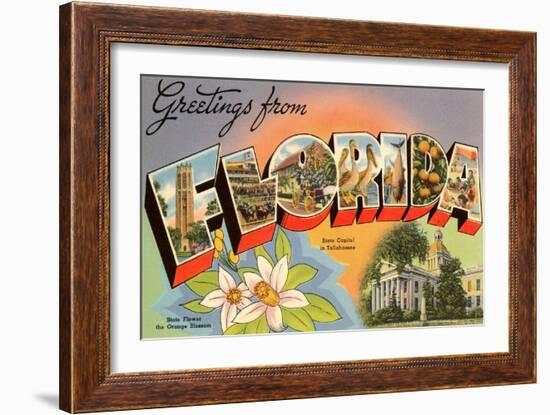 Greetings from Florida-null-Framed Art Print