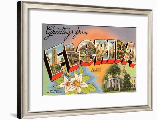 Greetings from Florida-null-Framed Art Print