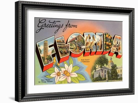 Greetings from Florida-null-Framed Art Print