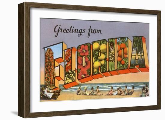 Greetings from Florida-null-Framed Art Print