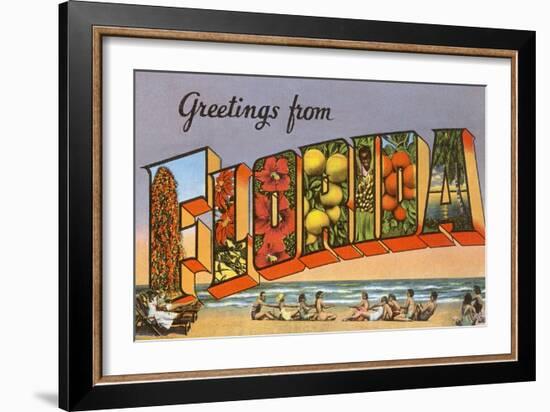 Greetings from Florida-null-Framed Art Print