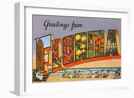 Greetings from Florida-null-Framed Art Print