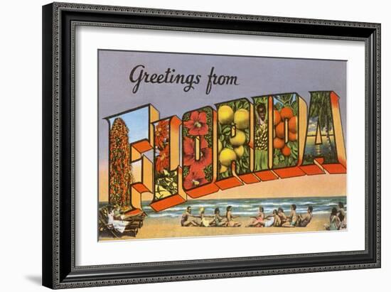 Greetings from Florida-null-Framed Art Print