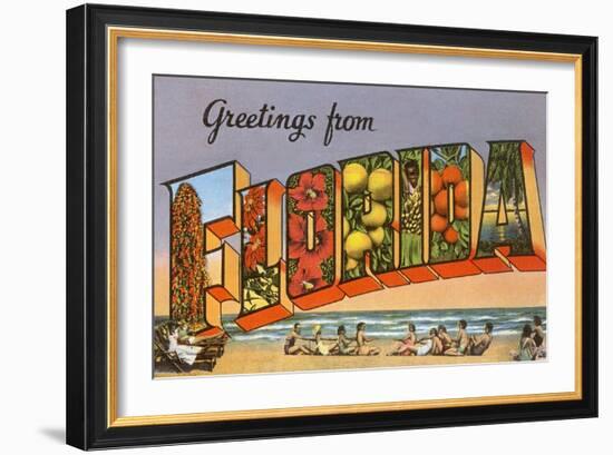 Greetings from Florida-null-Framed Art Print